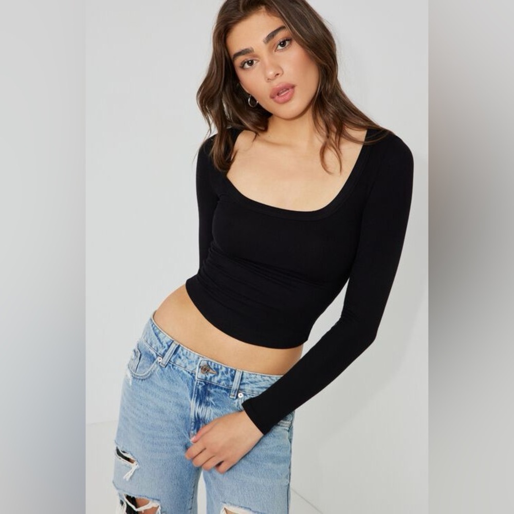 Garage Pamela Long Sleeve Scoop Neck Top